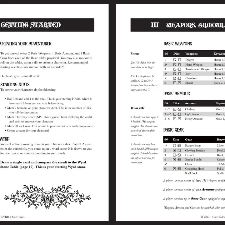 Wyrd: A Solo Roguelike Fantasy TTRPG