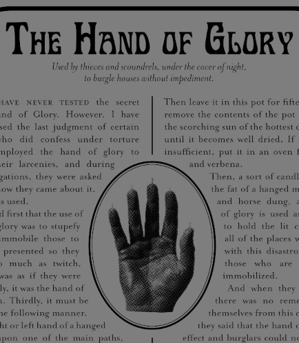 Hand of Glory Candle - Mithras Candle Collaboration